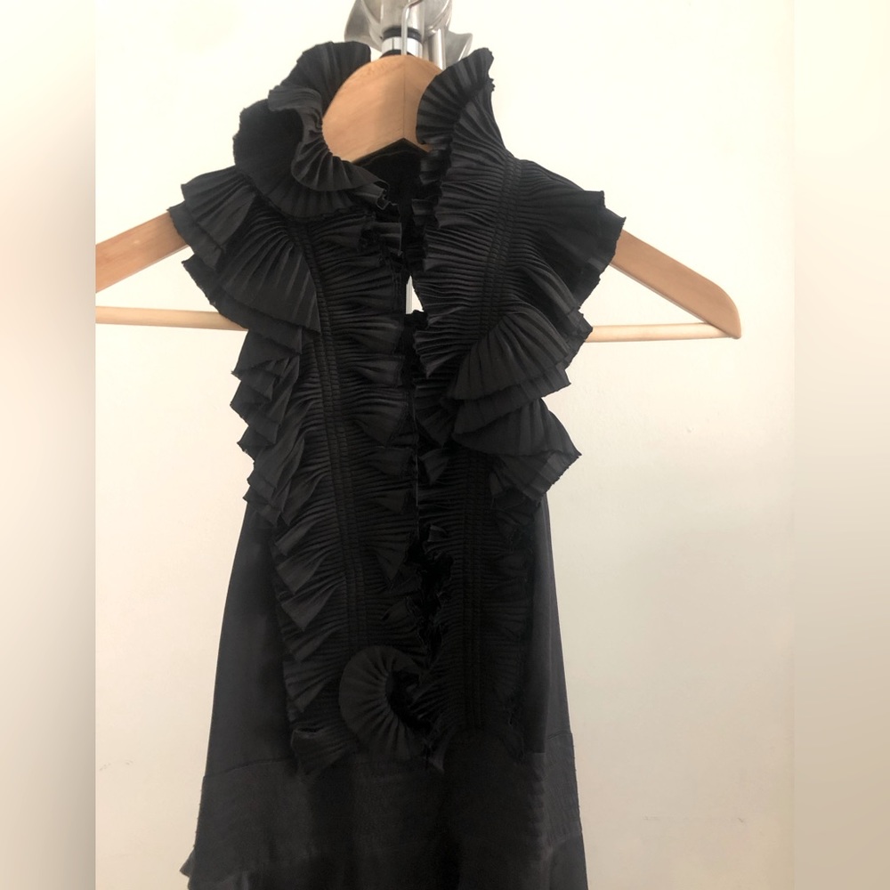 100% Silk Halter Dress by BCBG Max Azria - Black